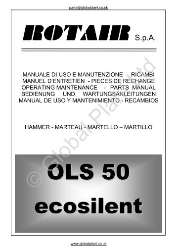 Rotair OLS50 Parts - Global Construction Plant & Equipment Ltd