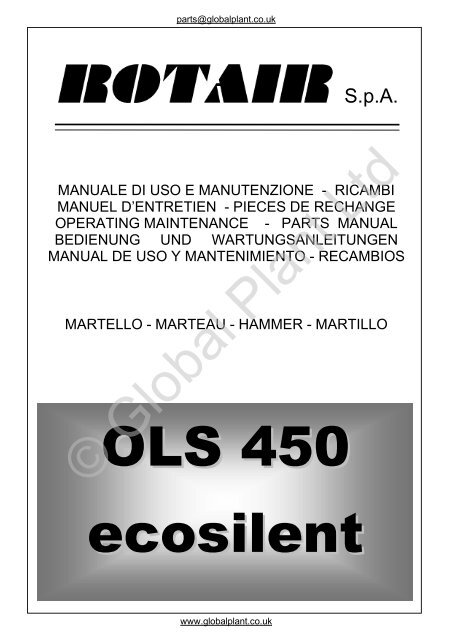 Rotair OLS450 Parts - Global Construction Plant & Equipment Ltd
