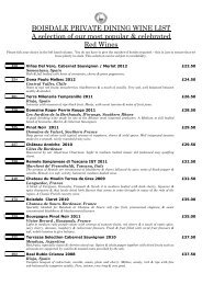 Private Dining Wine List Download PDF - Boisdale