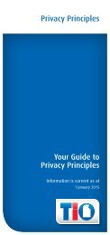 Privacy Principles brochure - TIO