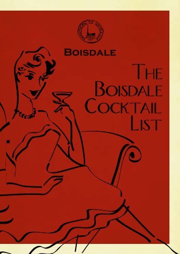 The Boisdale Cocktail List