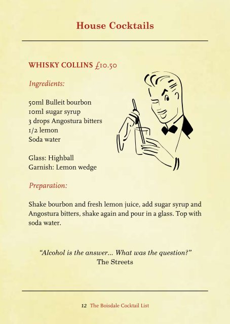 The Boisdale Cocktail List