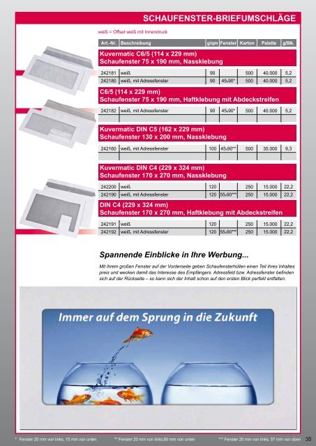 Produktkatalog - Mailbox Kuvert & Druck GmbH