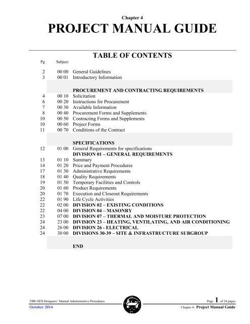 Tennessee Board Of Regents >> Chapter 4 Project Manual Guide Tbr Tennessee Board Of Tennessee Board Of Regents >> Chapter 4 Project Manual Guide Tbr Tennessee Board Of
