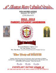 Parent/Student Handbook - St. Thomas More School