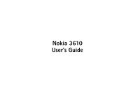 Nokia 3610 User's Guide - Vodafone New Zealand