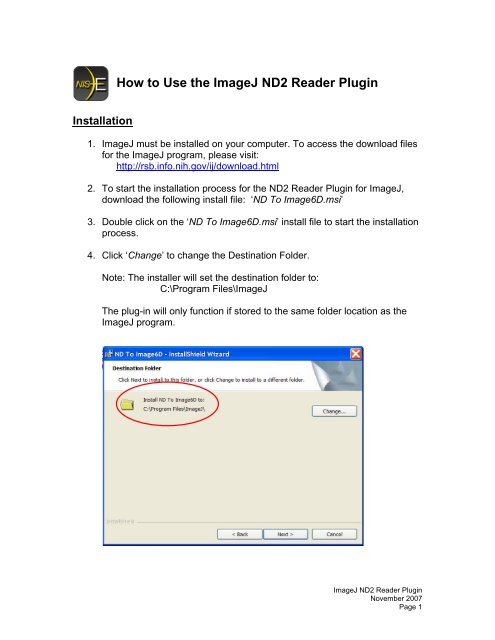 How To Use The Imagej Nd2 Reader Plugin Rsb Home Page