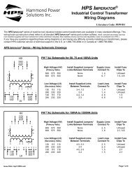 HPS Spartan Wiring - Hammond Power Solutions