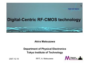 Digital-Centric RF-CMOS technology