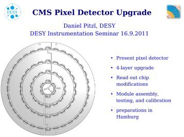 CMS Pixel Detector Upgrade - Joint Instrumentation Seminar - Desy