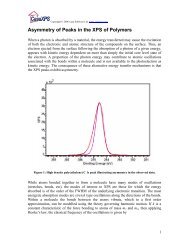 Asymmetry in Polymer Peaks - CasaXPS
