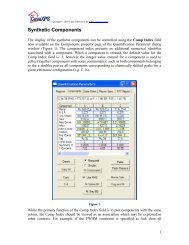 Component Display Options - CasaXPS