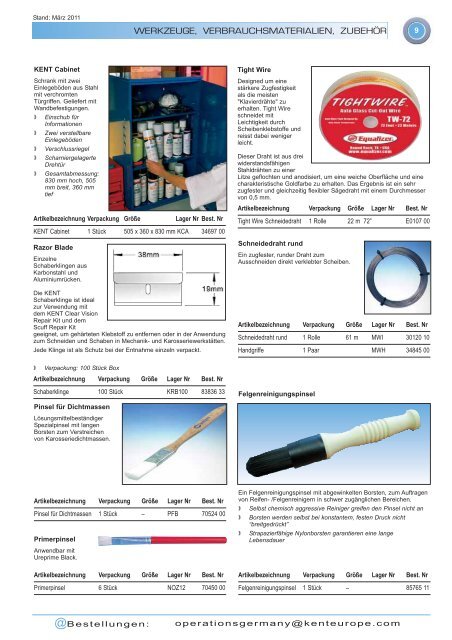 KENT Produktübersicht – Automotive