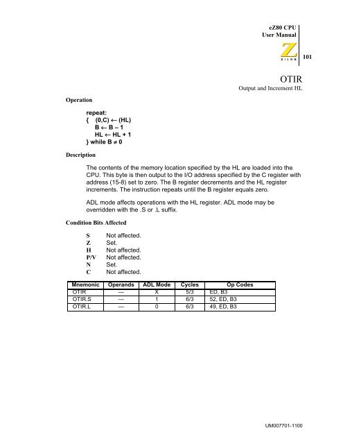 eZ80 CPU - writeframeofmind.biz