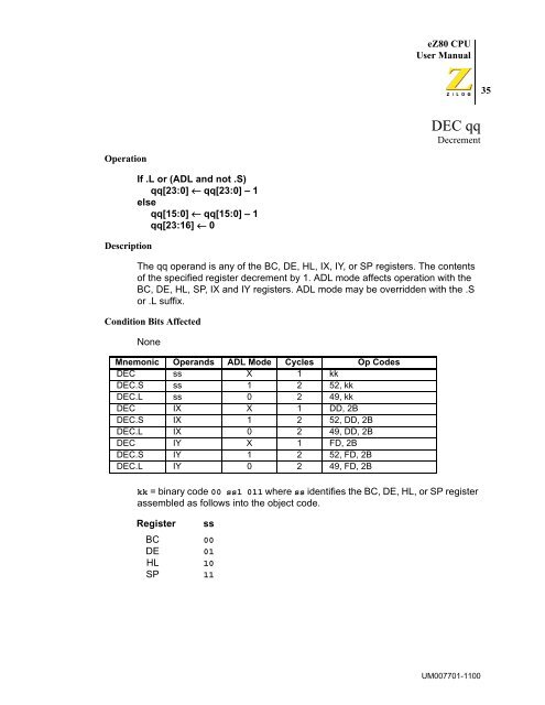 eZ80 CPU - writeframeofmind.biz