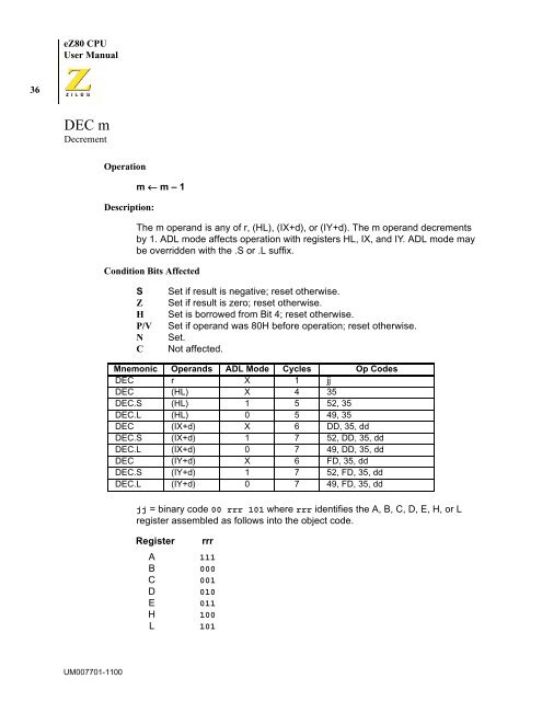 eZ80 CPU - writeframeofmind.biz