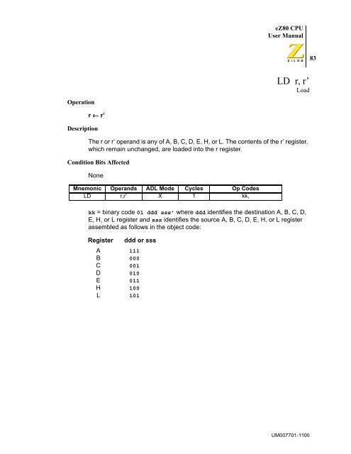 eZ80 CPU - writeframeofmind.biz