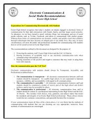 Electronic Communications & Social Media Recommendations