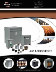 Our Capabilities - Hammond Power Solutions