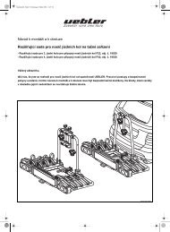 Návod k montáži a k obsluze Rozšiřující sada pro nosič ... - Uebler