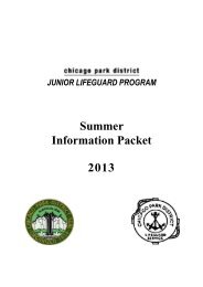 2013 Junior Lifeguard Program Packet - Chicago Park District