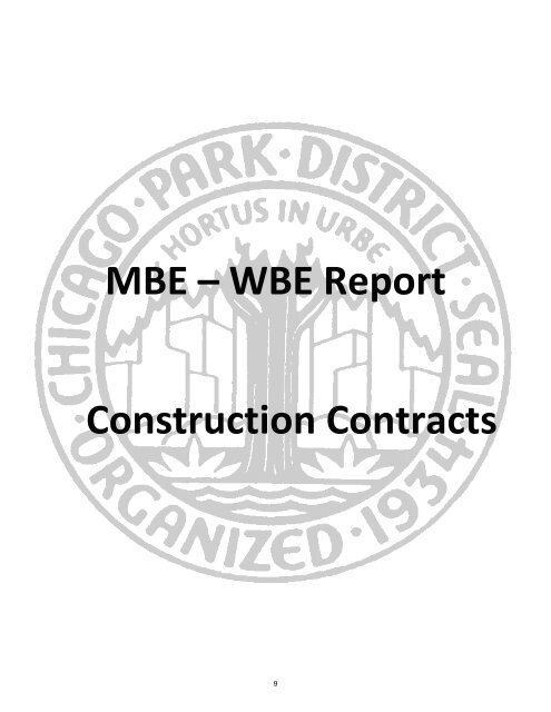 MBE WBE Report Q2 2013 - Chicago Park District