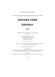 CHICAGO PARK DISTRICTï 