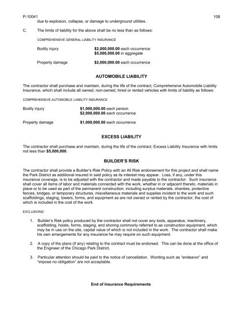 Ujamaa Construction Contract - Chicago Park District