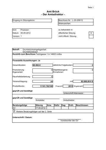 L-20-269/12 - Amt Brück