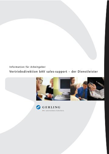 Vertriebsdirektion bAV sales-support – der Dienstleister