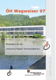 Studienrichtungen an der JKU - Österreichische ...