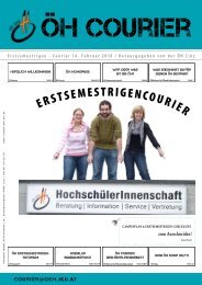 ÖH Courier - Österreichische HochschülerInnenschaft Linz - JKU