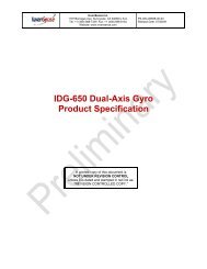 IDG-650 Dual-Axis Gyro Product Specification - InvenSense