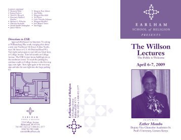 PDF Brochure - Earlham School of Religion - Earlham College