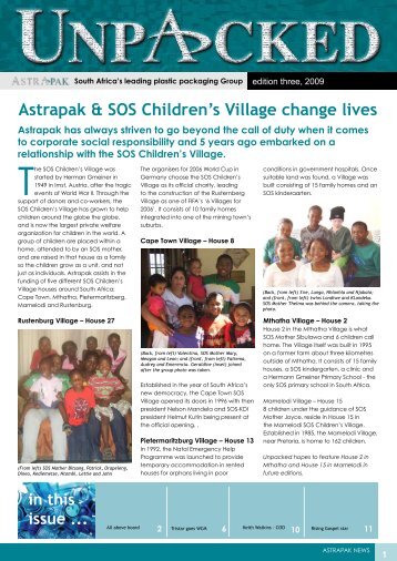 Astrapak & SOS Children's Village change lives