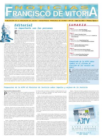 Revista - Abril 2012 - AsociaciÃ³n de Jueces Francisco de Vitoria