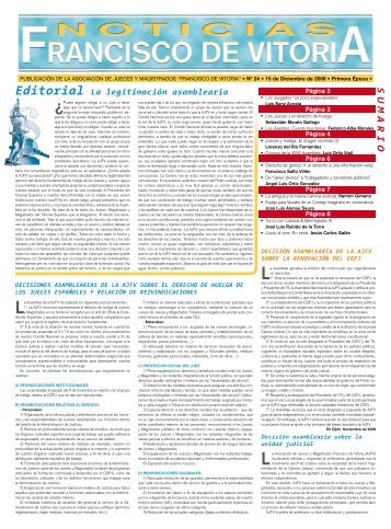 Revista - Diciembre 2008 - AsociaciÃ³n de Jueces Francisco de Vitoria