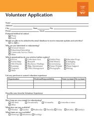 Volunteer Application Form - Washington County Museum