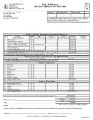 Quarterly Multi-Purpose Tax Return - City of Bellevue