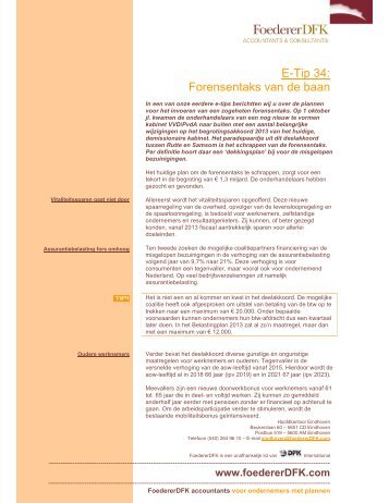 e-tip 34 forensentaks van de baan.pdf - Foederer DFK