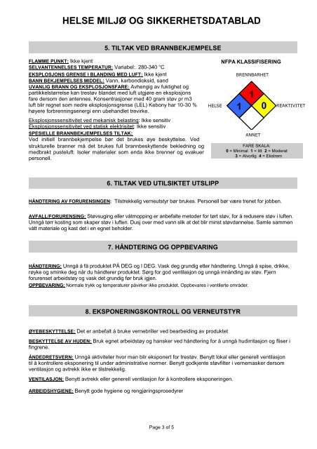 HELSE MILJÃ OG SIKKERHETSDATABLAD - Kebony