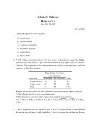 Advanced Statistics Homework 1