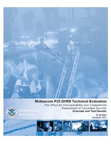 Mobexcom P25 DVRS Technical Evaluation - PSCR