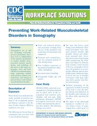 Preventing Work-Related Musculoskeletal Disorders in Sonography