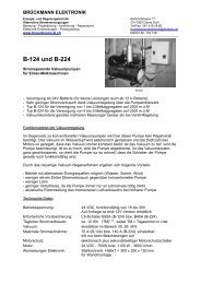 B-124 und B-224 - Brückmann Elektronik Davos