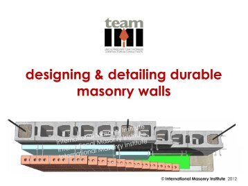 designing & detailing durable masonry walls - Avant-Garde ...