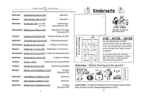 Osterpfarrbrief 2010 _Neukirchen_ - St. Adalbert, Neukirchen