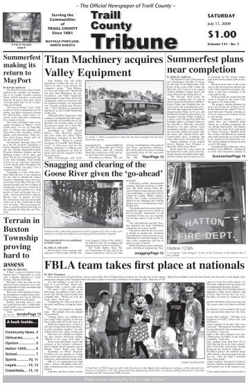 July 11, 2009 - Traill County Tribune