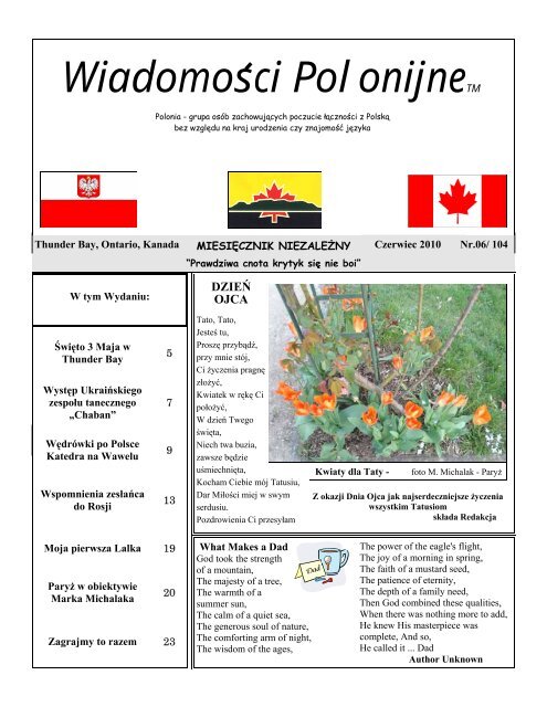 WiadomoÅci Polonijne - Polish Winnipeg