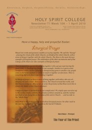 Liturgical Prayer Liturgical Prayer - Holy Spirit College